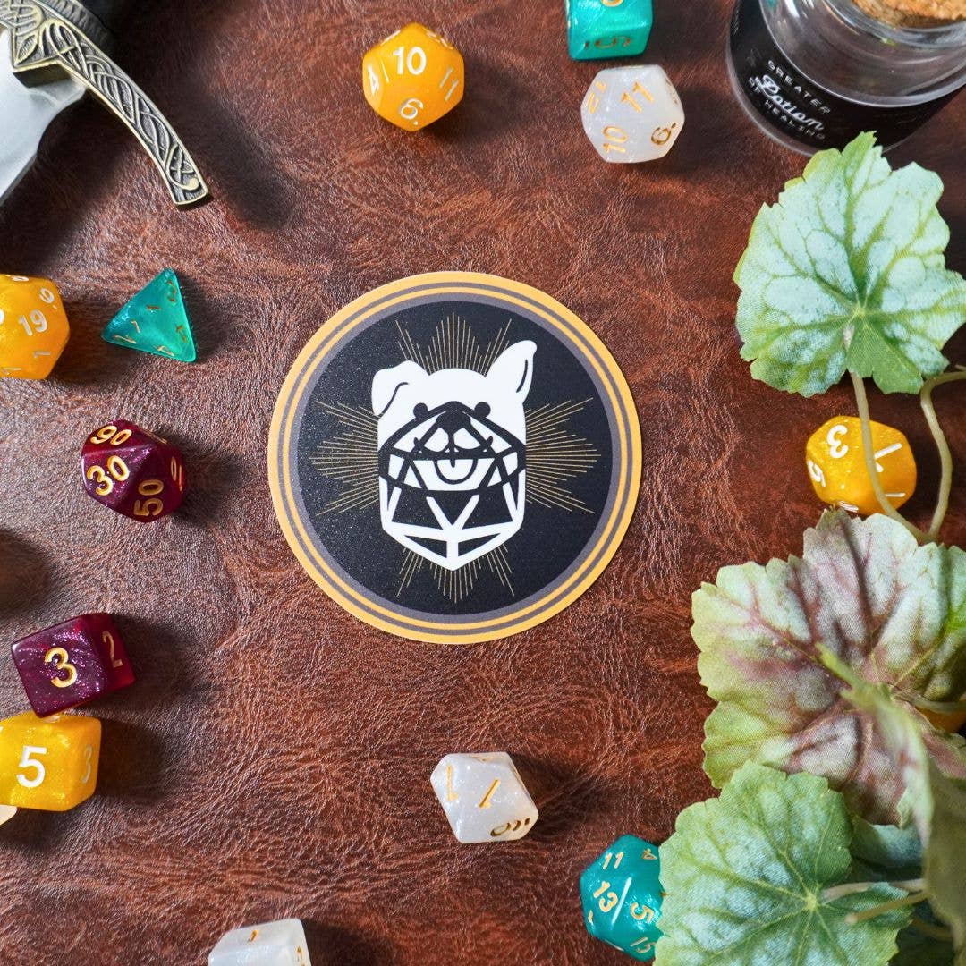 D20 Dog Sticker