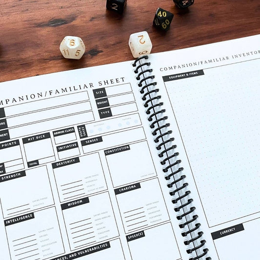 5e Player Campaign Journal for Dungeons and Dragons (D&D)