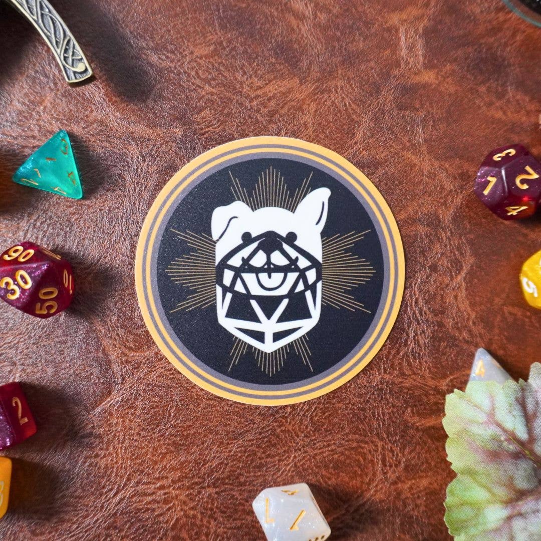 D20 Dog Sticker