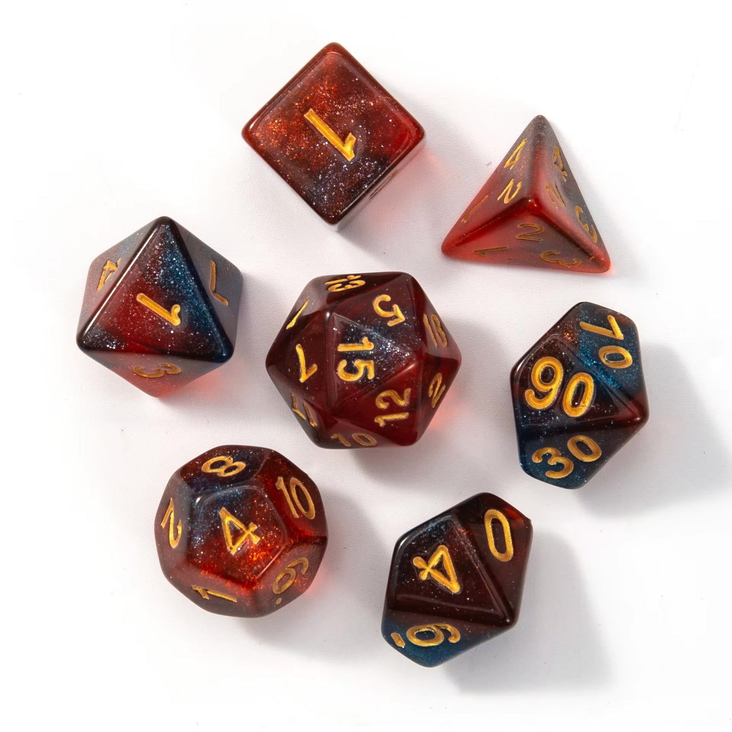 7 Piece Acrylic DND Dice Set | DND Dice for Sale