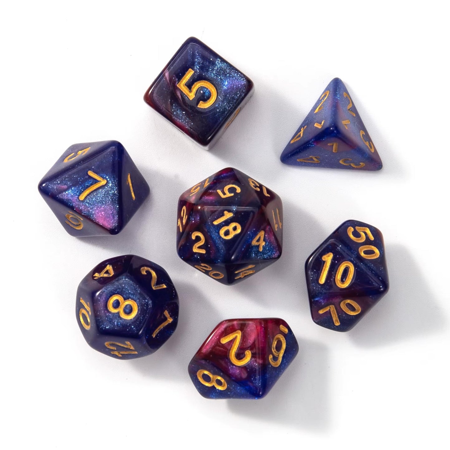 7 Piece Acrylic DND Dice Set | DND Dice for Sale