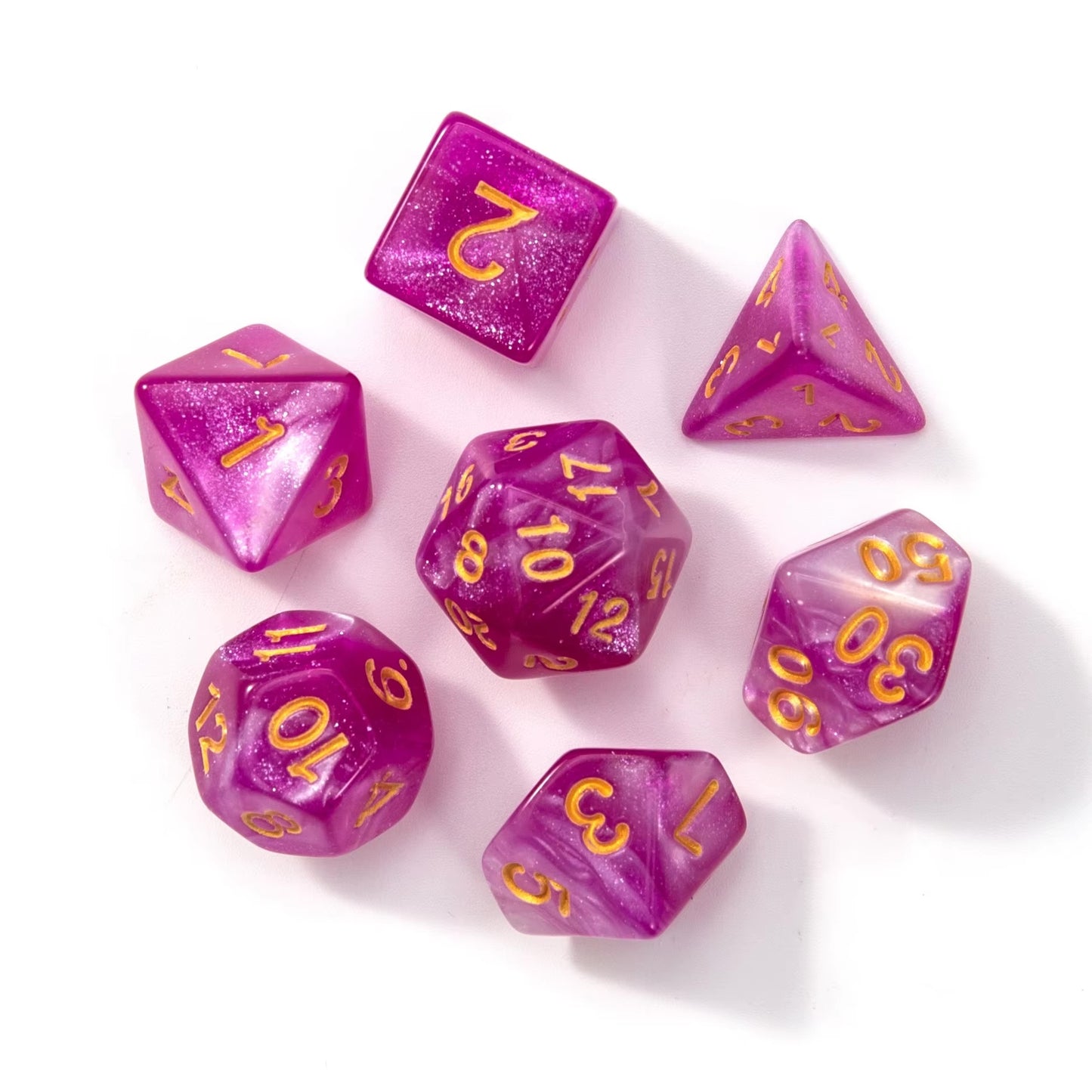 7 Piece Acrylic DND Dice Set | DND Dice for Sale