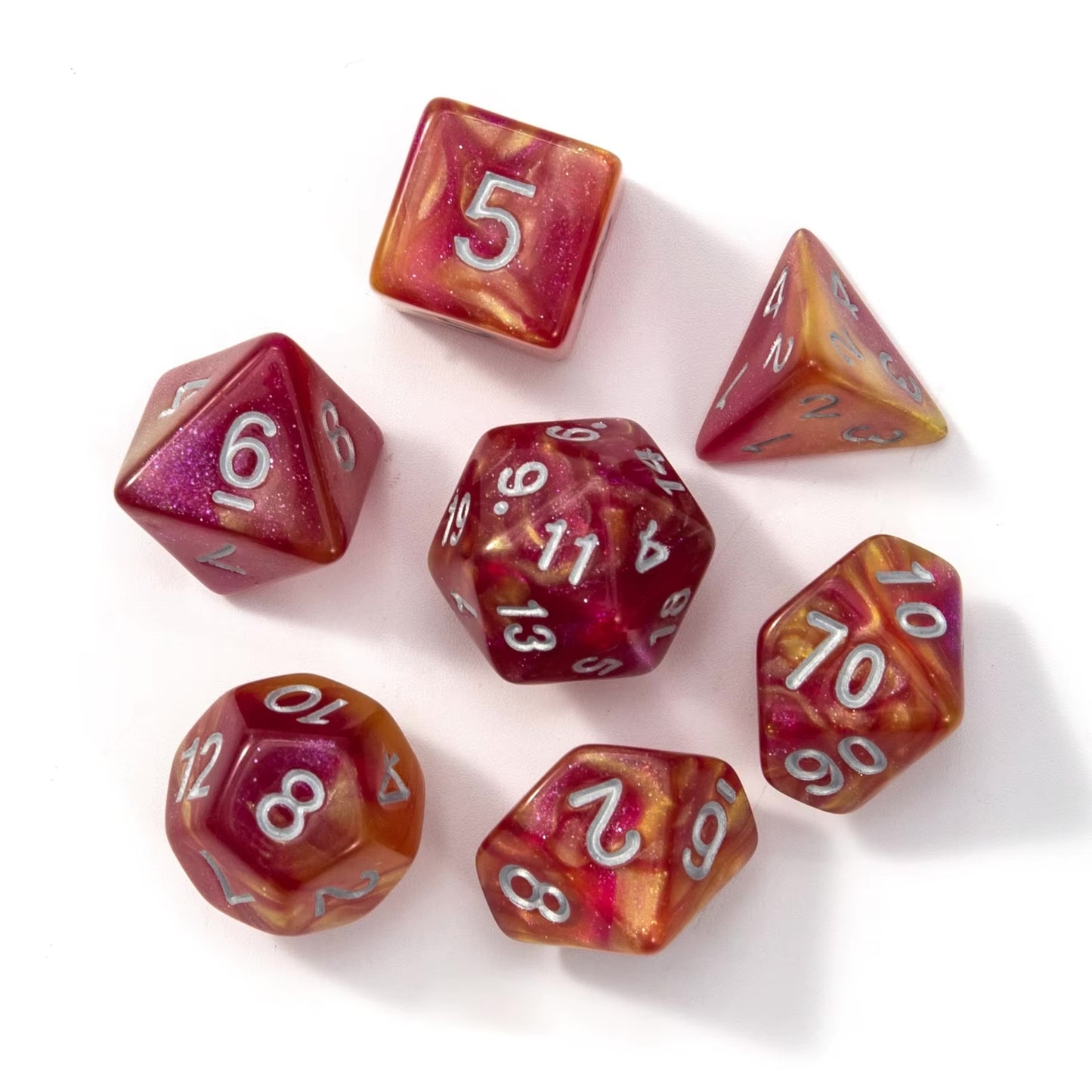 7 Piece Acrylic DND Dice Set | DND Dice for Sale